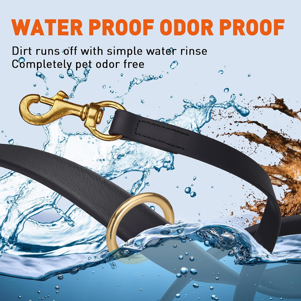 Heavy duty K9 working leash showing texture and flexible substrate core
