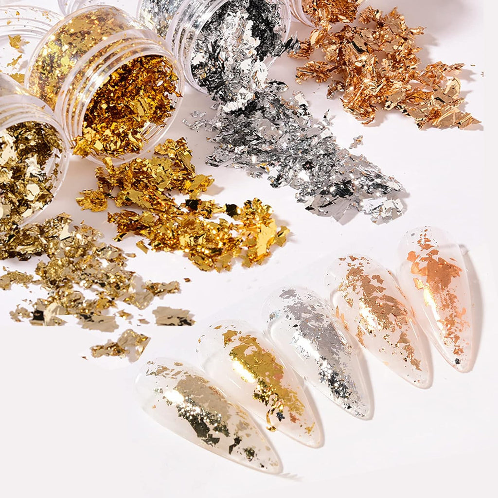 UVANKAUP Zjhgdr nail foil flakes front view packaging