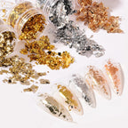UVANKAUP Zjhgdr nail foil flakes front view packaging