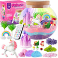 JOYEEMAX Unicorn Light-Up Terrarium Kit for Kids - LED Night Light Birthday Gift for Girls Ages 4 5 6 7 8-12 Year Old - Unicorn Toys for Girls - DIY Arts and Crafts Kit for Kids - Image 1