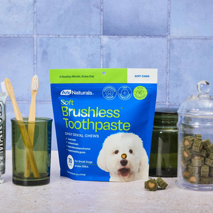Ark Naturals Small Breed Soft Brushless Toothpaste + Breath Bursts Bundle - Vet Formulated Dog Dental Chews for Small Breeds - Helps Reduce Plaque & Tartar, Polishes Teeth, and Freshens Breath - Image 9