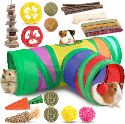 Sofier 12Pcs Timothy Hay Treats Rabbit Toys Bunny Toys Guinea Pig Natural Chews for Teeth Handmade Rabbit Chews and Treats Chinchilla Rat Hamster Gerbil - Image 9