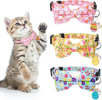 6 PCS Cat Collars with Bow Tie and Bell,Cat Collars Plaid,Breakaway Adjustable Cat Bow Tie Collars,Cute Bow Tie Suitable for Kittens Or Certain Puppies Mixed Colors - Image 9