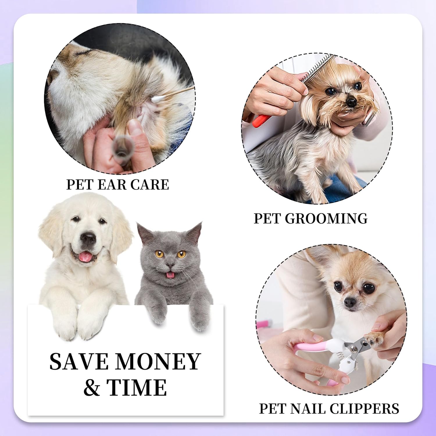 Cat and small dog grooming harness equipment components