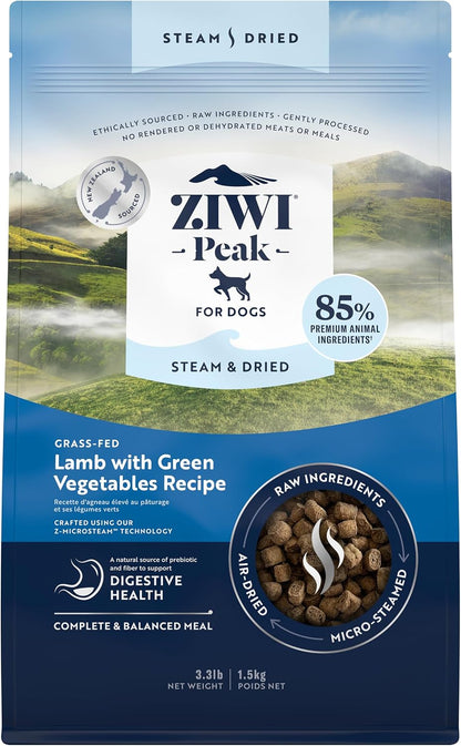 ZIWI Peak Large Lamb Dry Dog Food Bundle- Air-Dried Lamb (35.2oz) + Steam & Dried Lamb w/Vegetables (113.6oz) - Image 10