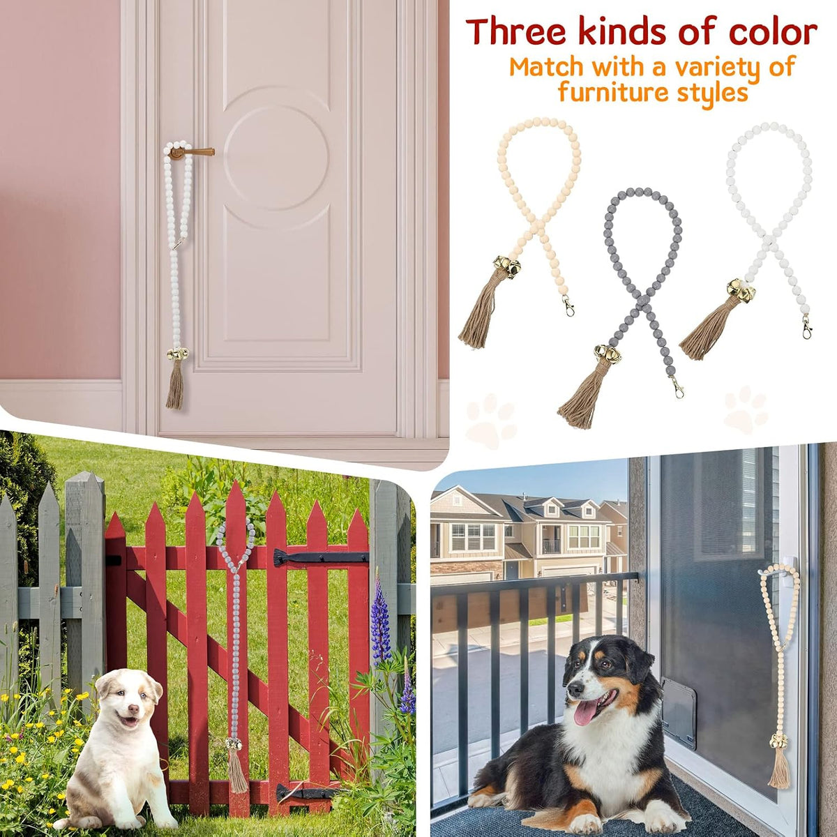 Adjustable clasp detail on Patelai puppy training door bells