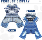 Doggyzstyle medium dog jeans outfit durable cotton fabric texture close up