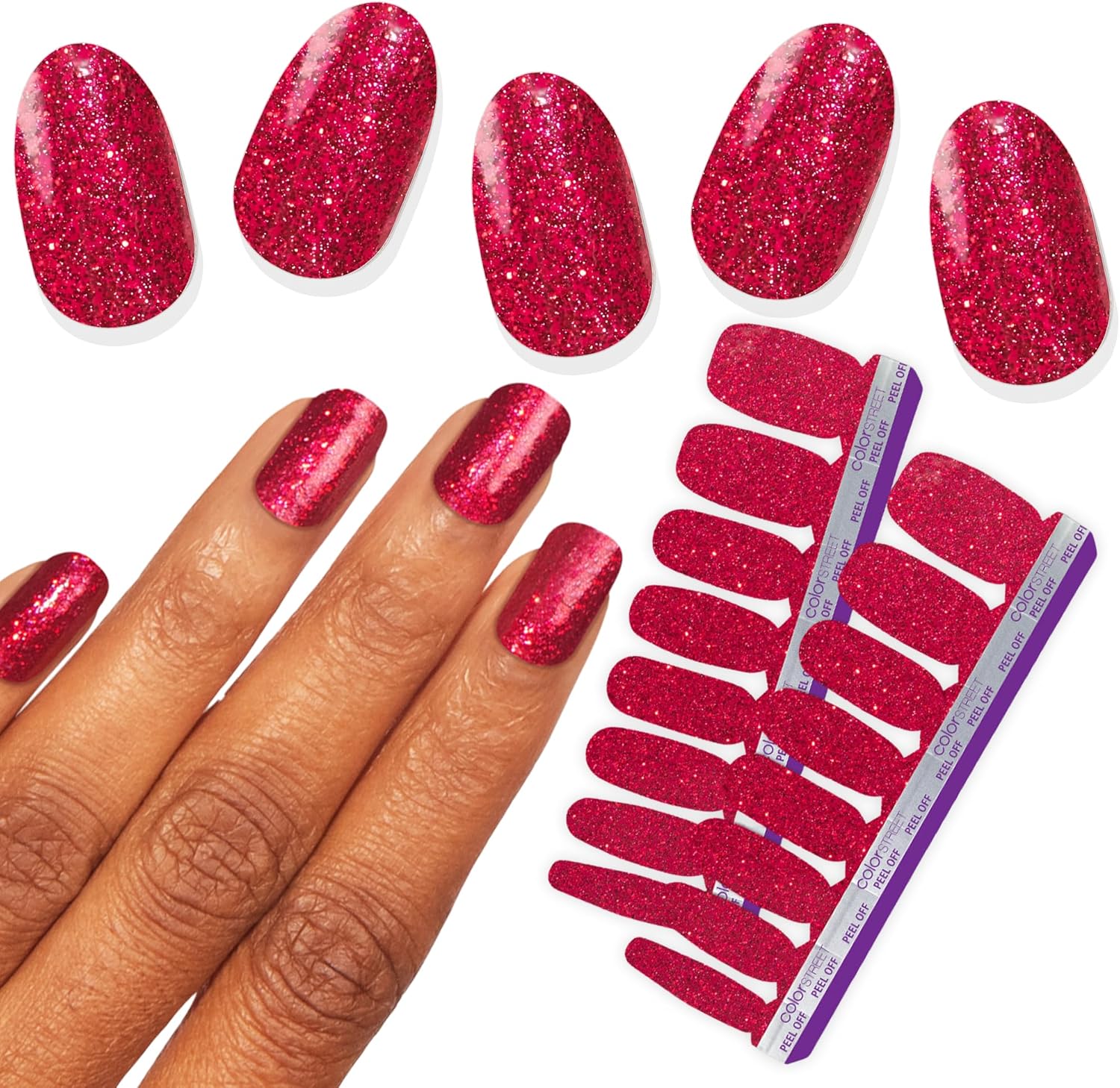 Color Street Cherry On Top nail strips packaging front view