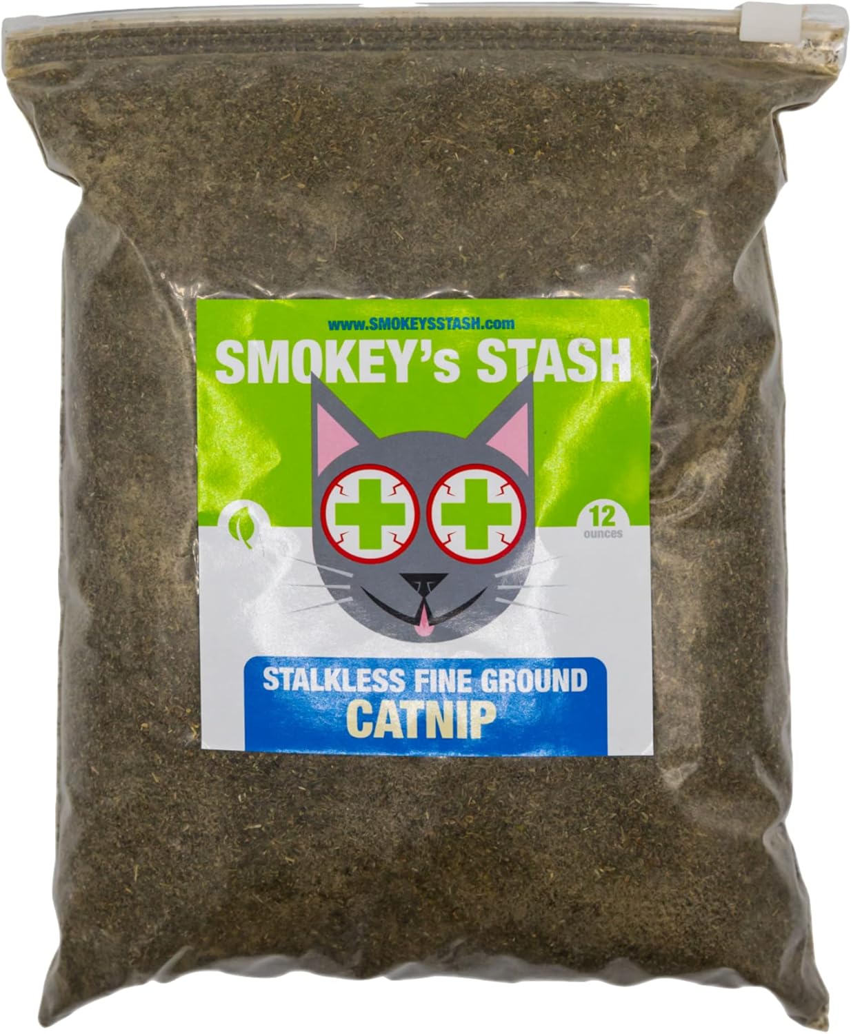 Natural green dried ground catnip herb mix suitable for multi cat households and active play