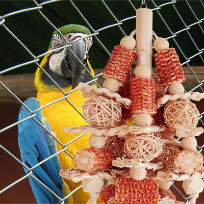 Kencunay natural shredder toy for Macaws and Cockatoos