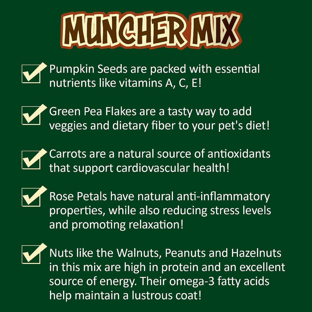 Resealable pouch design of Exotic Nutrition Muncher Mix