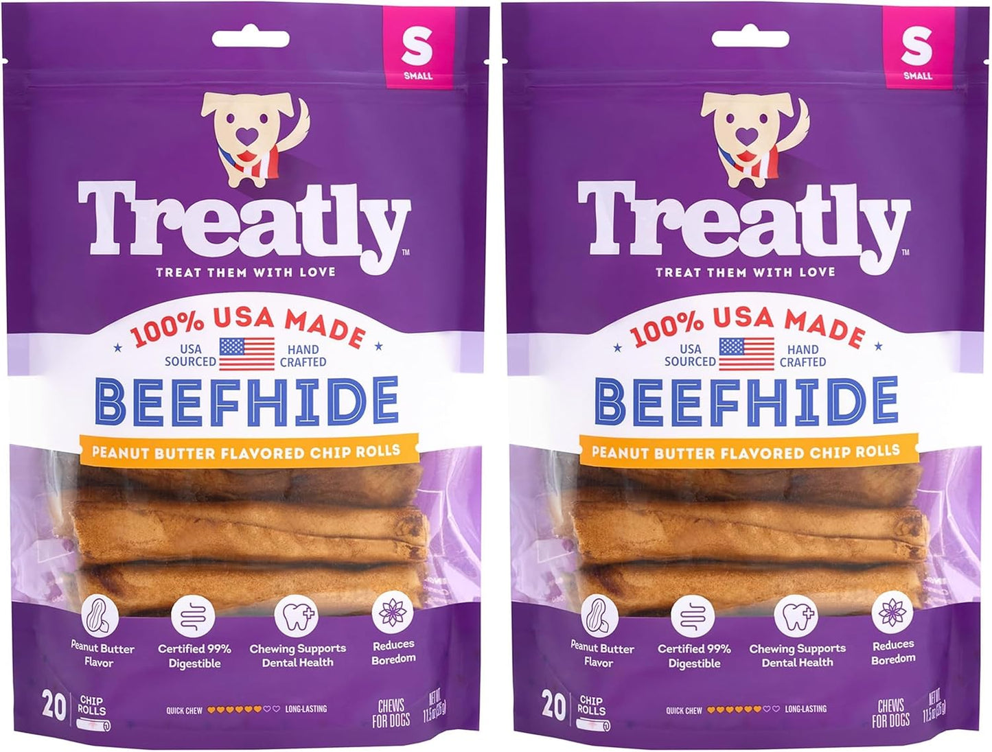 USA Beefhide Chip Rolls 10-11" Dog Chew Treats - Natural Flavor, 10 Count/1 Pack - Image 12
