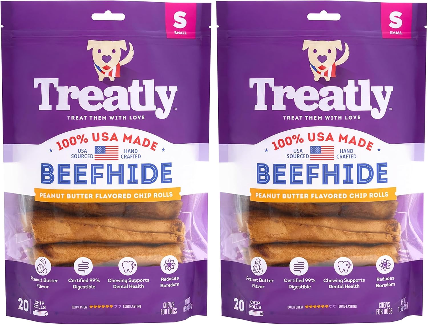 USA Beefhide Chip Rolls 10-11" Dog Chew Treats - Natural Flavor, 10 Count/1 Pack - Image 12