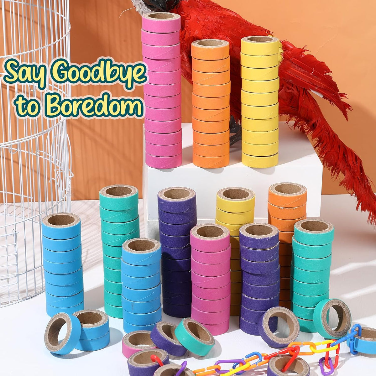 Skyygemm parrot foot play toys stacked