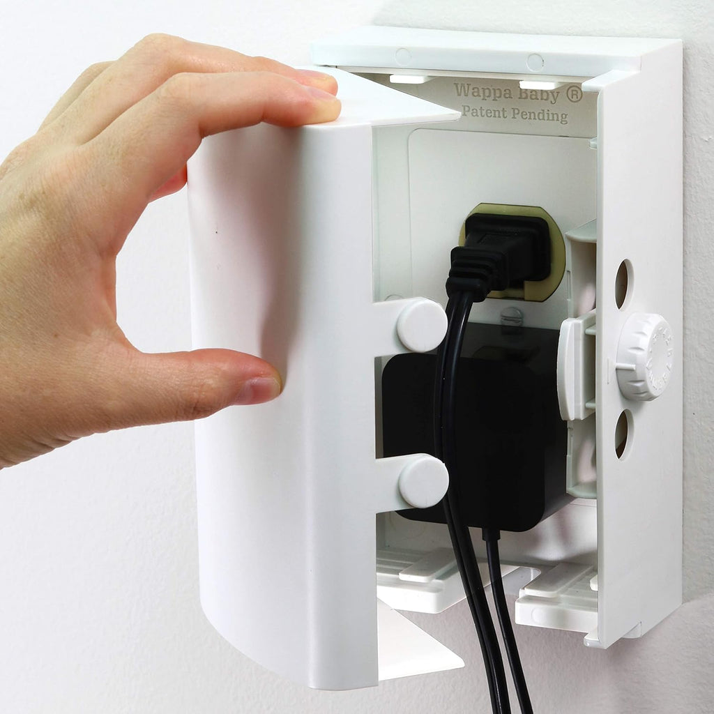 Wappa Baby outlet cover box front view for baby proofing