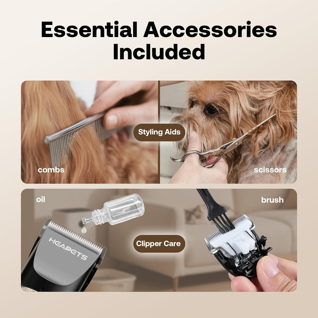 Heapets imported dog grooming trimmer and nail polisher set