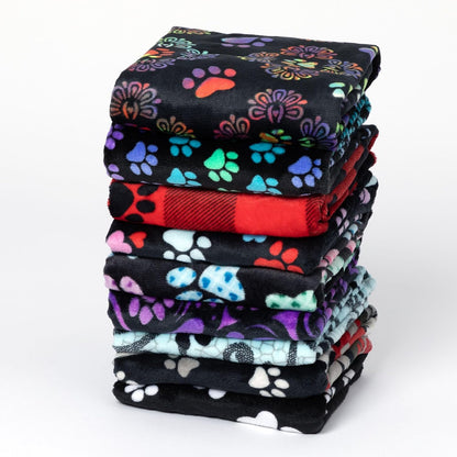 GreaterGood premium imported pet blanket on a car seat for travel comfort.