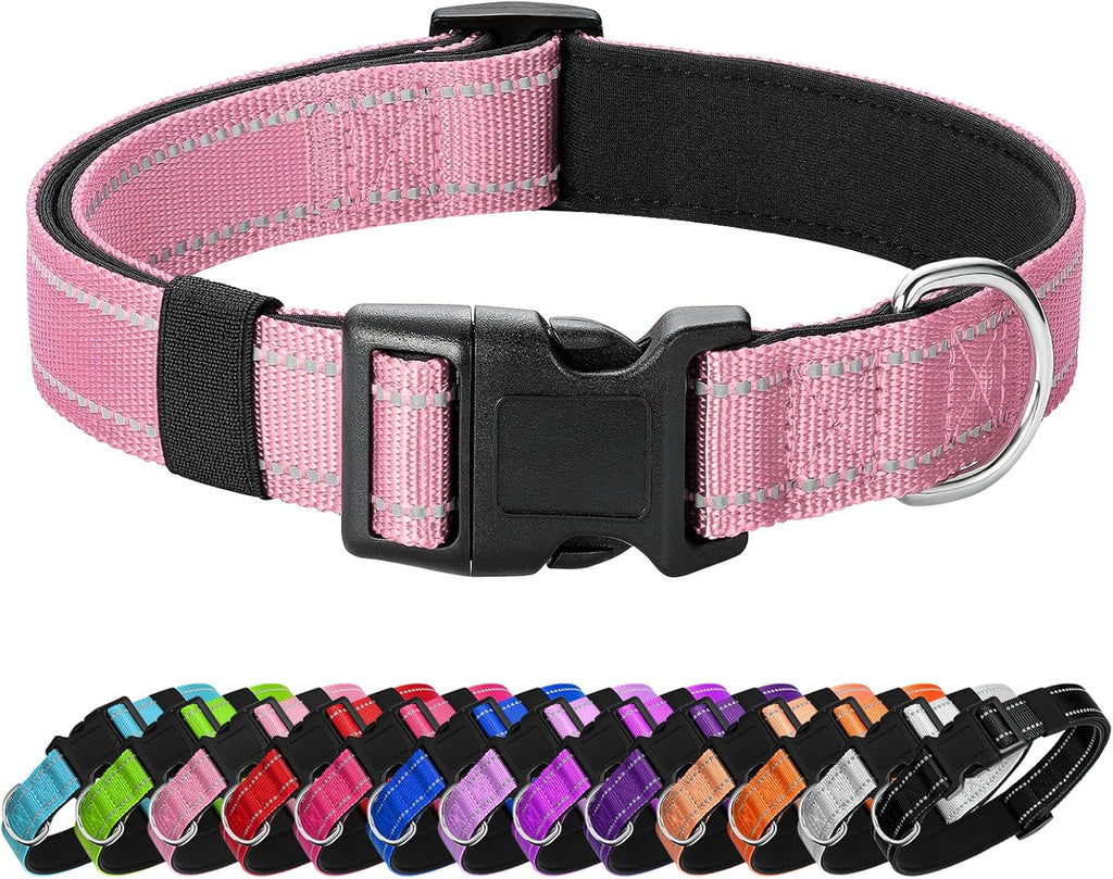 Reflective Dog Collar Padded with Soft Neoprene Breathable Quick Release Basic Dog Collars for Medium Dogs Purple Girl - Image 15