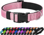 Reflective Dog Collar Padded with Soft Neoprene Breathable Quick Release Basic Dog Collars for Medium Dogs Purple Girl - Image 15