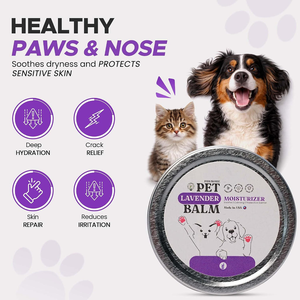 Lick-safe pet nose and paw moisturizer made in USA