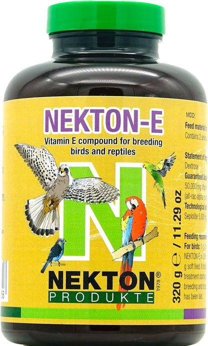 Nekton E bird breeding powder supplement jar showing authentic seal