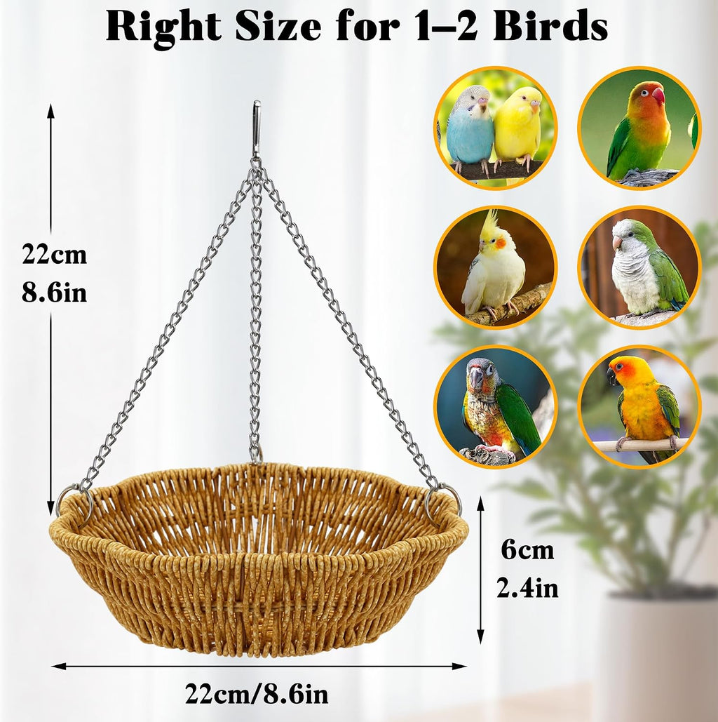 Jevnd natural fiber bird toys for cockatiels and conures