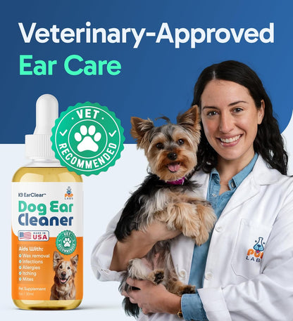 Natural dog ear wax removal and cleaning solution by Pup Labs