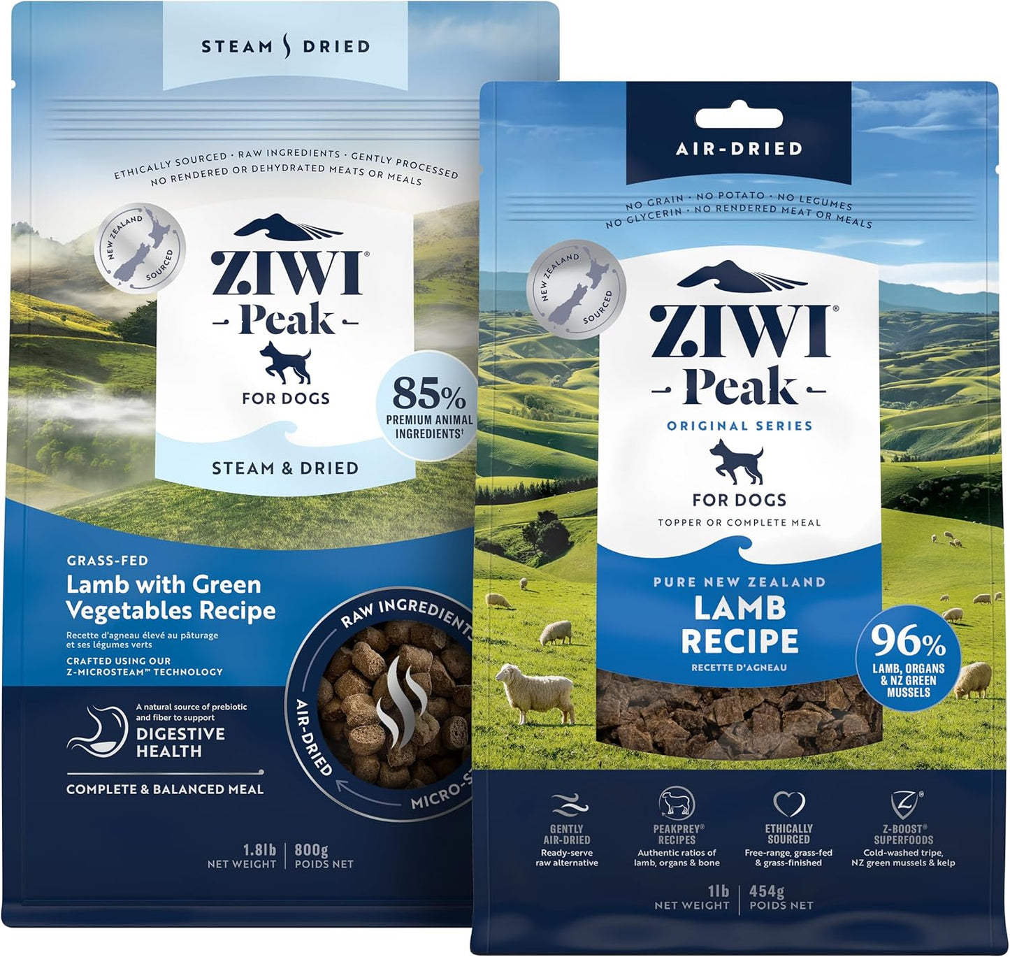 ZIWI Peak Large Lamb Dry Dog Food Bundle- Air-Dried Lamb (35.2oz) + Steam & Dried Lamb w/Vegetables (113.6oz) - Image 14