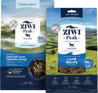 ZIWI Peak Large Lamb Dry Dog Food Bundle- Air-Dried Lamb (35.2oz) + Steam & Dried Lamb w/Vegetables (113.6oz) - Image 14