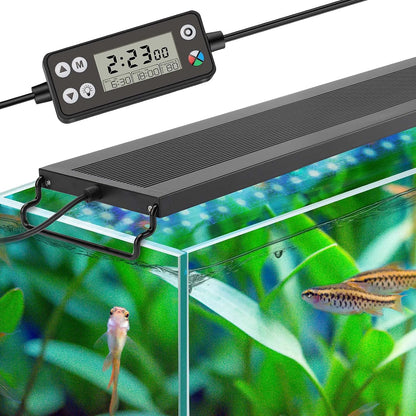hygger Auto On Off LED Aquarium Light, Full Spectrum Fish Tank Light with LCD Monitor, 24/7 Lighting Cycle, 7 Colors, Adjustable Timer, IP68 Waterproof, 3 Modes for 12"-18" Freshwater Planted Tank - Image 10
