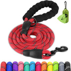 Joytale Dog Leash for Large Dogs, Heavy Duty Nylon Leashes with Comfortable Padded Handle and Highly Reflective Threads, Ideal for Walking and Training, Black, 6'x1/2'' - Image 9