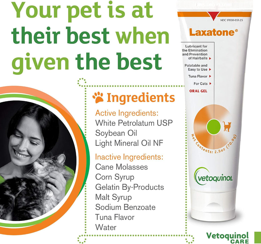 Cat licking tuna flavored hairball lubricant paste from paw