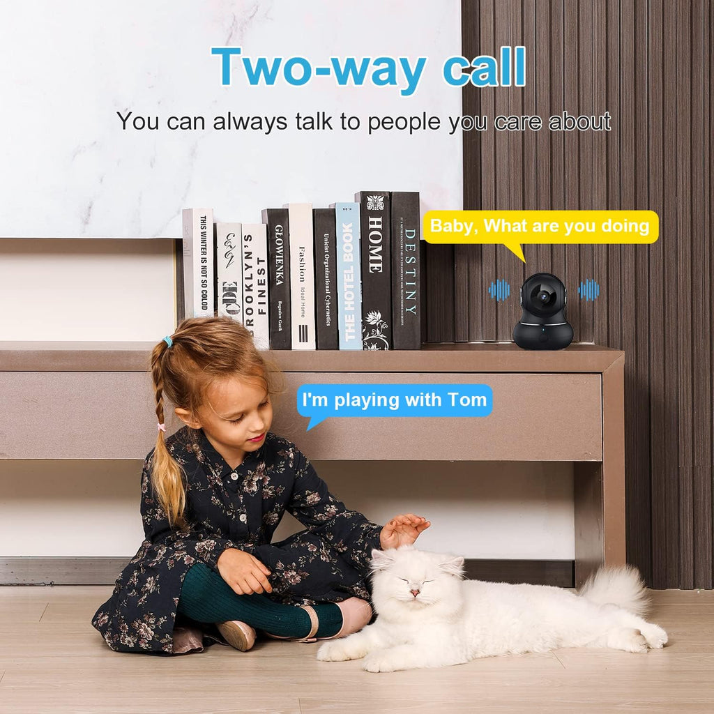 Litokam indoor baby monitor camera displaying smartphone application interface