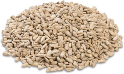 Close up of shell-free sunflower hearts for birds