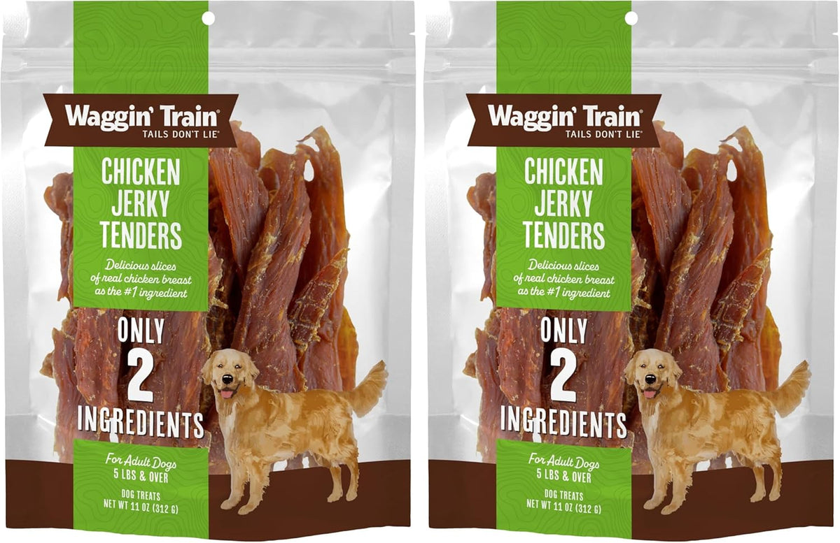 Waggin' Train Chicken Jerky Dog Treats, Made with 100% Real Chicken Breasts, Only Two All-Natural Ingredients, Great High Protein Dog Treat, Easily Digestible for Big or Small Dogs, 30 oz. Pouch - Image 12