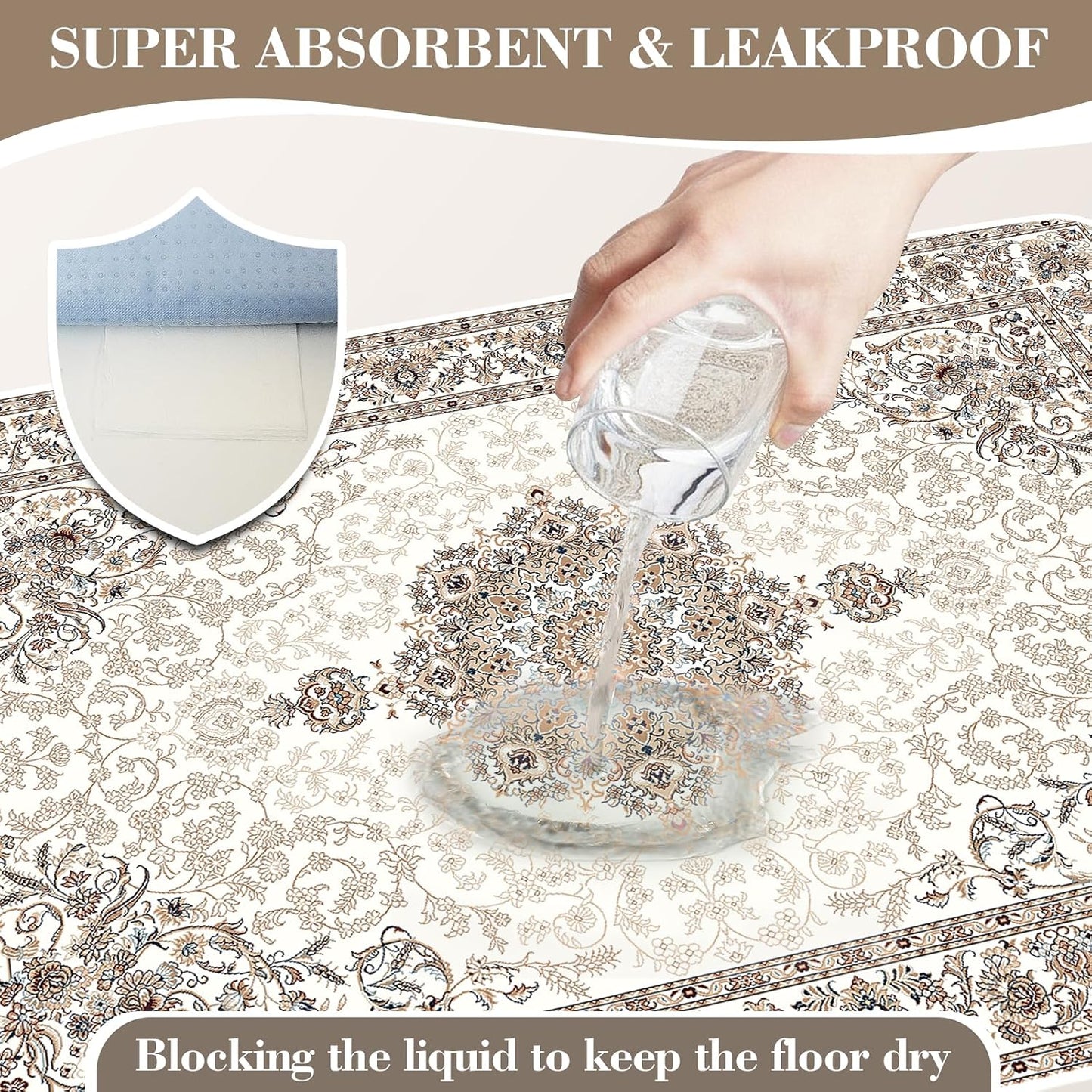Dogcator non-slip waterproof pee pad placed on hardwood floor