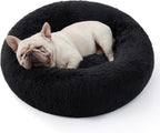 Bedsure Calming Donut Cat Bed - Fluffy Plush Round Pet Bed for Kitten & Puppy, Washable Anti-Anxiety Soft Comfy Cuddler, 20x20 Inches, Grey (Basic Version) - Image 13