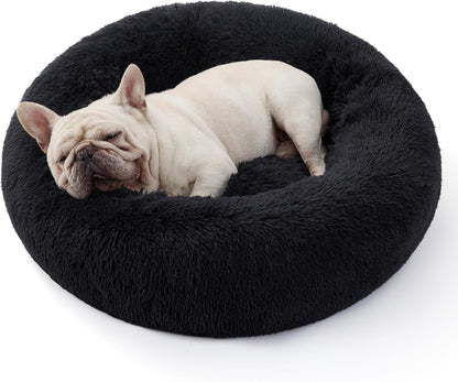 Bedsure Calming Donut Cat Bed - Fluffy Plush Round Pet Bed for Kitten & Puppy, Washable Anti-Anxiety Soft Comfy Cuddler, 20x20 Inches, Grey (Basic Version) - Image 13