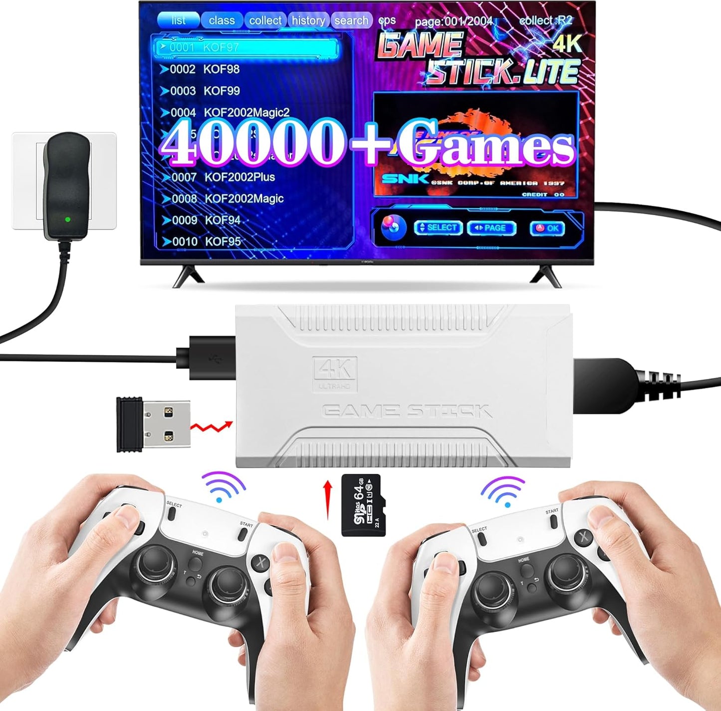ProGamerX Retro Game Stick plug and play console front view