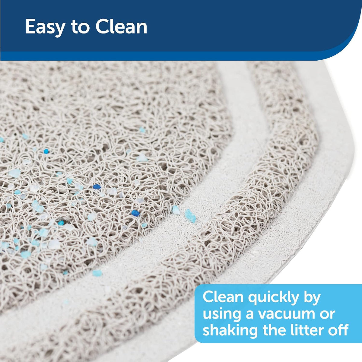 PetSafe small gray litter mat placed near a litter box
