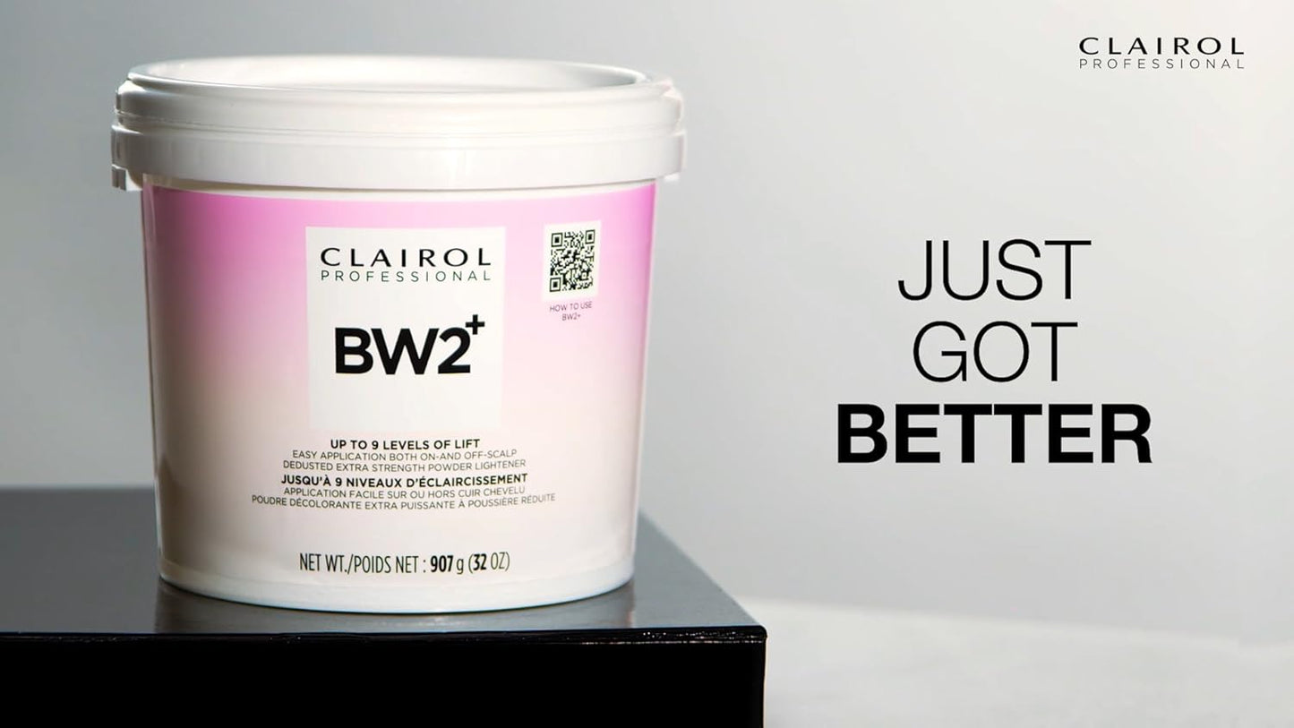 Clairol Professional BW2+ 8 ounce tub packaging design details