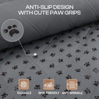 Non slip silicone paw print backing on the Luciphia dog couch blanket.