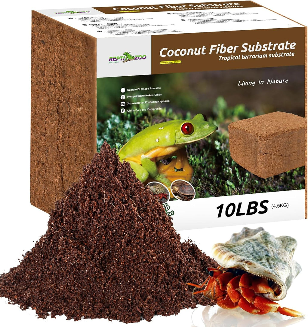 REPTI ZOO 72 Quart Reptiles Coconut Chip Substrate, Coco Husk Reptiles Bedding for Ball Python, Snakes, Geckos, Lizards, Tortoises, Frogs | Terrarium Tanks Substrate - Image 10