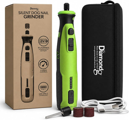Diamondg Cordless Dog Nail Grinder with Quiet Sound & LED Tip for Large & Small Dogs, 4hrs. Runtime - Electric Dog Nail Trimmer, Heavy Duty Rotary Tool Alternative to Toenail Clippers & Filers - Image 14