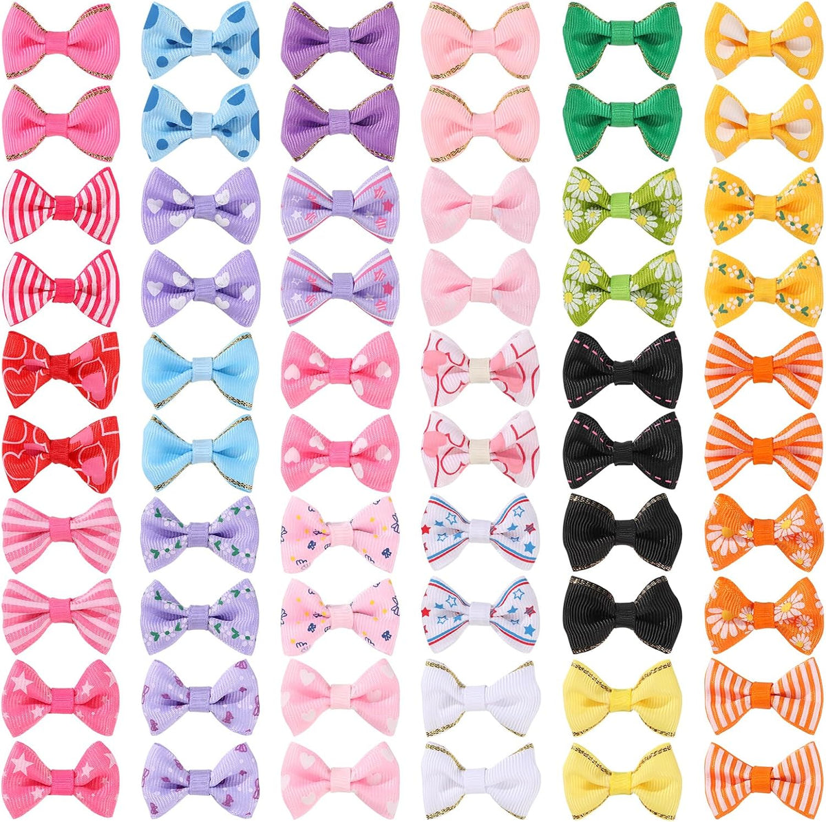 Ondware 60 piece small dog hair bows set front view