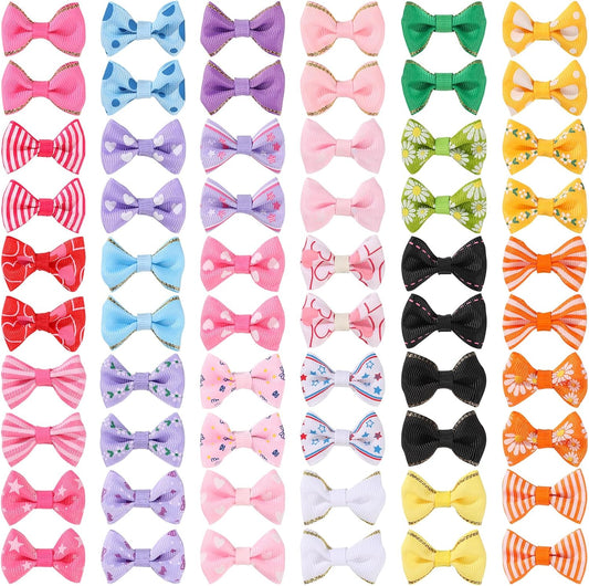 Ondware 60 piece small dog hair bows set front view