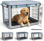 Dog Crate Cover, Heavy Duty 1680D Waterproof Oxford Cloth with Breathable Mesh & Detachable Sunshade, Universal Fit for Wire Crates, All-Weather Indoor Outdoor Use (38-Inch) - Image 10