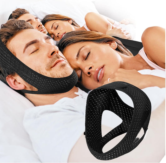 OHALEEP Anti Snore Chin Strap front view showing jaw support.
