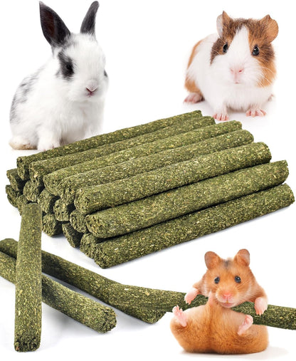 Bissap Timothy Hay Sticks for Rabbits 38PCS, Natural Timothy Grass Molar Teeth Stick Chew Toys for Bunnies Chinchillas Guinea Pigs Hamsters and Other Small Animals Treats - Image 9