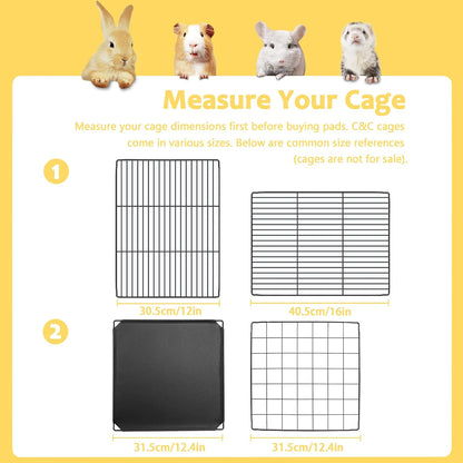 Guinea Pig Bedding, 49x24IN 2Pack Fleece Cage Liner for Midwest Cage, Super Absorbent & Odor Control & Waterproof & Reusable Washable Guinea Pig Liner, Pee Pad Mat for Small Animal, Rabbit, Bunny - Image 9